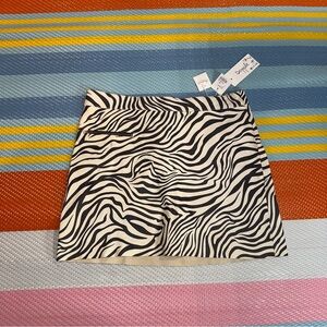 Dopple Black White Zebra Print Mini Skirt Women’s Size Small